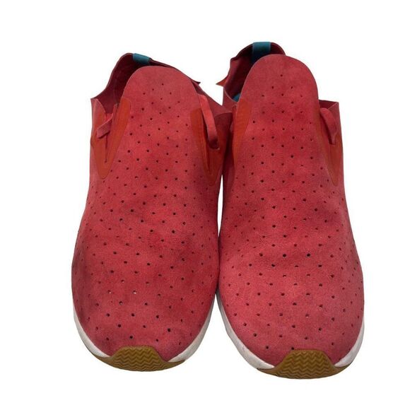 Native Men's Size 12 Red Suede Perforated Slip-On Sneakers - Picture 2 of 10